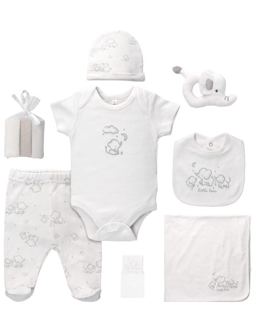 Rock A Bye Baby Boutique 10 Teile Set Elefant weiß 56/62 (0-3 Monate)