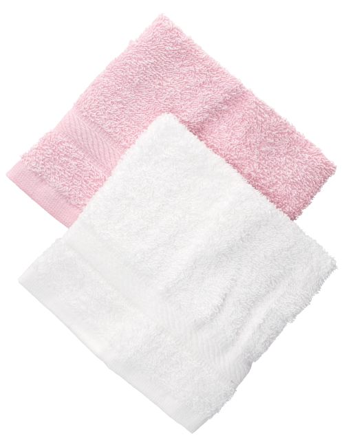 Soft Touch 2 Teile Waschlappen 30x30 cm rosa