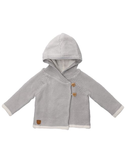 Rock A Bye Baby Boutique Strickjacke Strick Kapuze grau