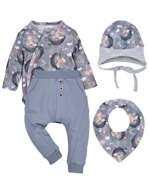 NINI 4 Teile Set Mond blau