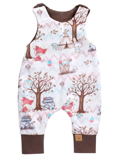 Land-Juwelen Strampler Waldtiere Handmade weiß 92 (18-24 Monate)