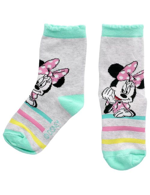 Disney Strümpfe Minnie Mouse Streifen grau 98/104 (3-4 Jahre)