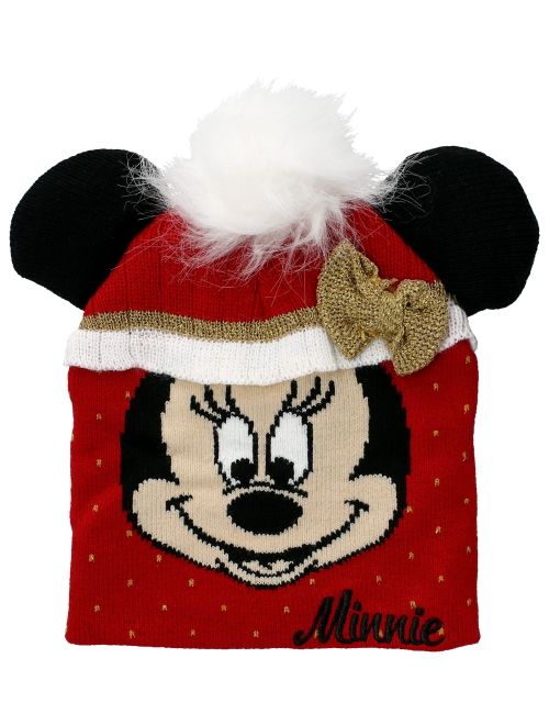 Disney Wintermütze Minnie Mouse Bommel rot 46-48cm
