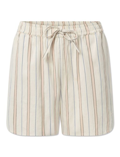 STUDIO FEDER Shorts Streifen creme/rosa/blau/braun X-Large