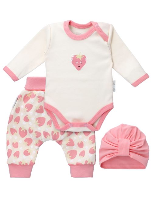 Baby Sweets 3 Teile Set Erdbeeren Little Strawberry creme 86 (12-18 Monate)