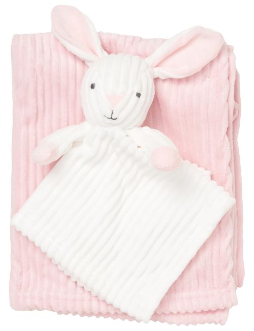 Snuggle Tots 2 pièces Ensemble Lapin 75x75 cm Blanc