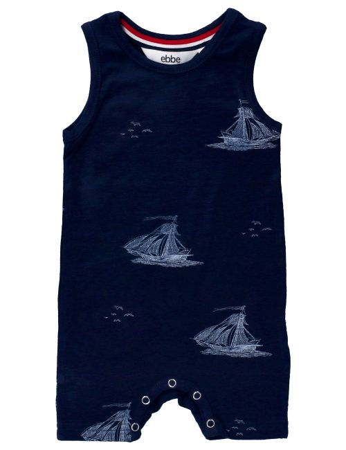 Ebbe Kids Strampler navy Navy Ships 62 (0-3 Monate)