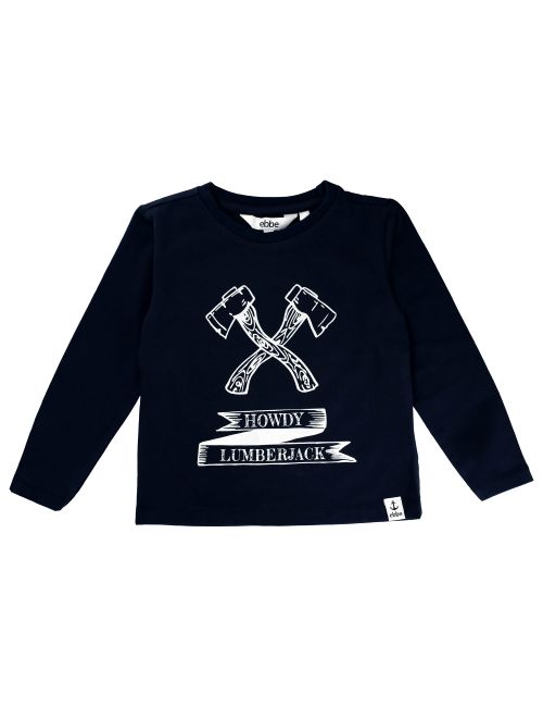 Ebbe Kids Langarmshirt dunkelblau Ax Front print 152 (11-12 Jahre)