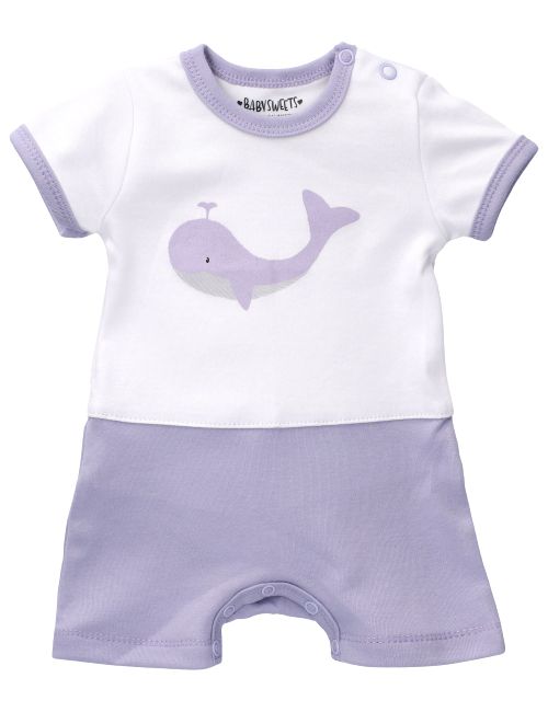 Combishort Baby Whale Blanc Naissance (56 cm)