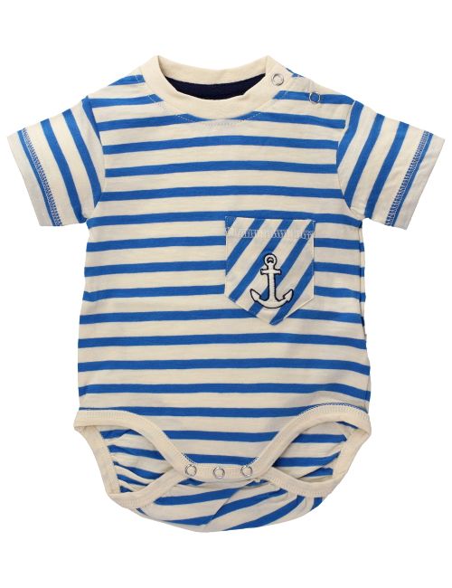 Ebbe Kids Body Anker Streifen Blau/Weiß 62 (0-3 Monate)