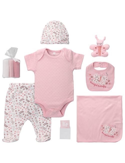 Rock A Bye Baby Boutique 10 Teile Set Schmetterling Floral weiß