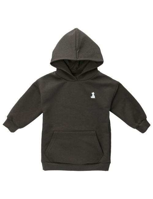 MaBu Kids Hoodie Bruno, der Eisbär Oversize dunkelgrau 116 (5-6 Jahre)