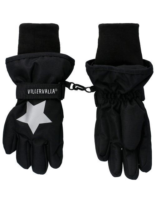 Villervalla Handschuhe Sterne Wasserdicht (8000mm) schwarz 140 (9-10 Jahre)