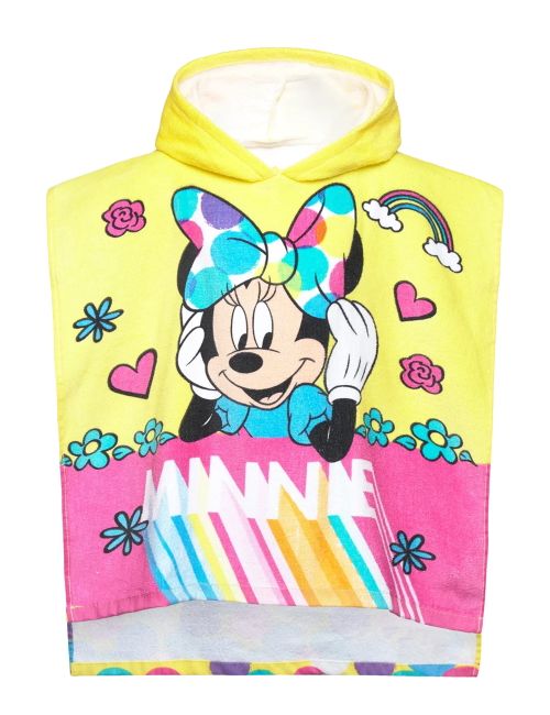 Disney Badeponcho Minnie Mouse Kapuze 100x50 cm gelb