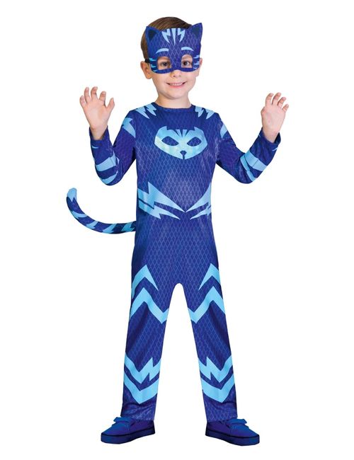 amscan 2 Teile Kostüm PJ Masks Catboy CE-zertifiziert 3+ Jahre blau 116 (5-6 Jahre)