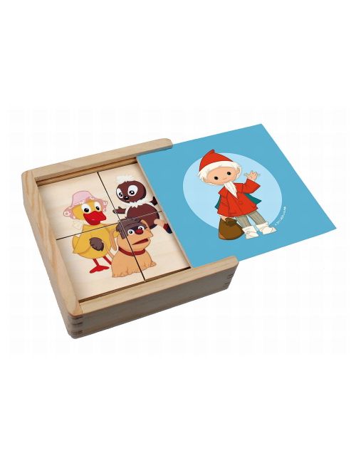 TRÖTSCH 4 Teile Puzzle Sandmann Holz 12,2x12,4x4 cm 3+ Monate bunt