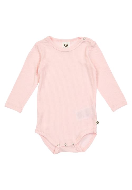 Müsli by Green Cotton Langarmbody Unifarben rosa 56