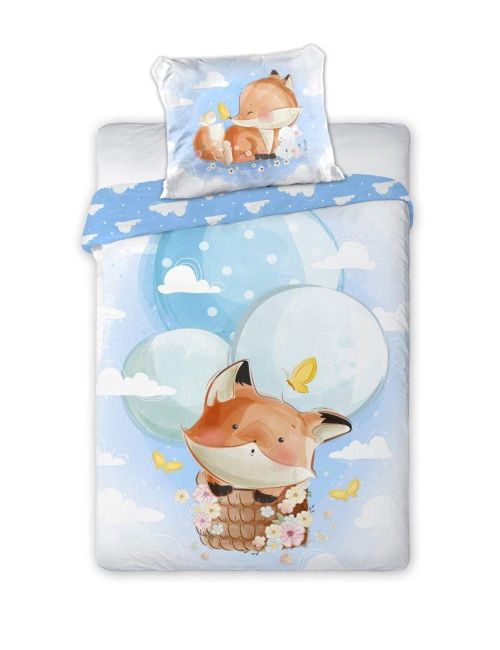 tex idea GmbH Linge de lit Renard 135x100 cm Bleu
