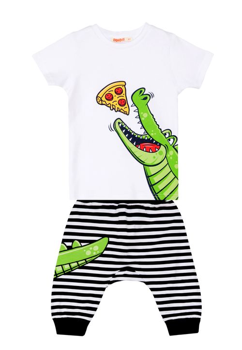 Denokids Print weiss 98