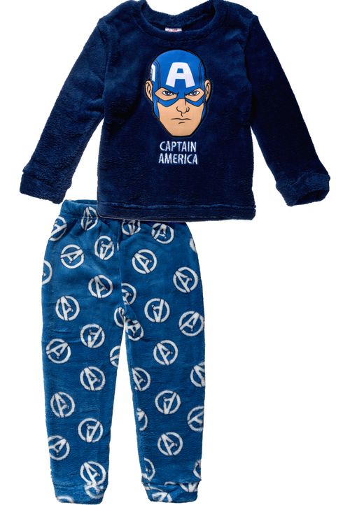 Marvel Schlafanzug Alloverprint blau 104/110 (4-5 Jahre)