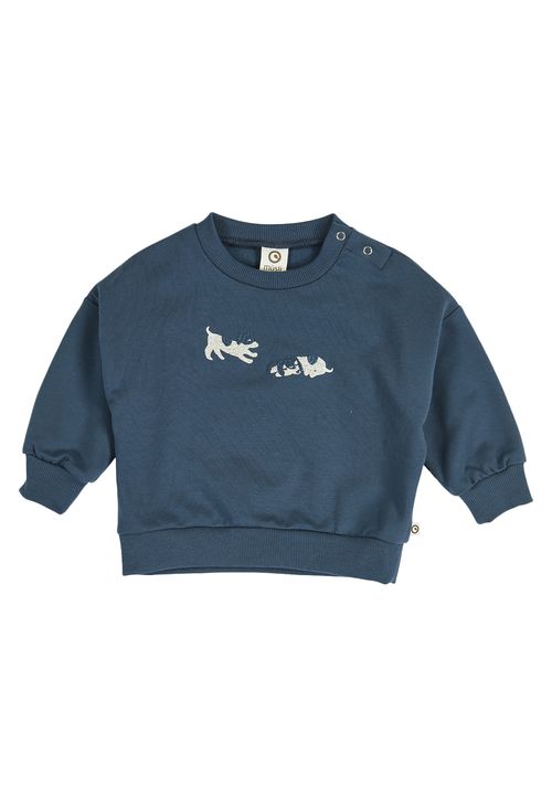 Müsli by Green Cotton Sweatshirt Print dunkelblau 80