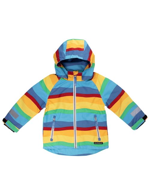 Villervalla Regenjacke Streifen Wasserdicht (8000mm) bunt blau 140 (9-10 Jahre)