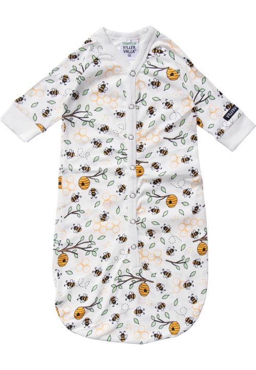Villervalla Babyschlafsack Bienen, Floral weiss 50