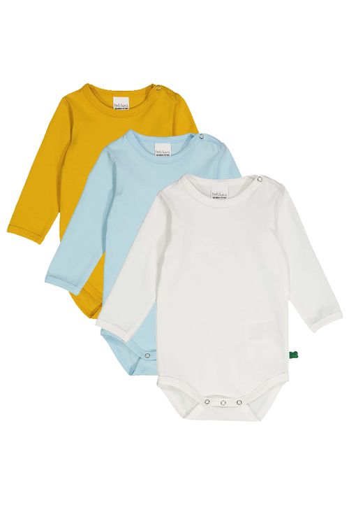 Fred s World by Green Cotton Langarmbody Unifarben bunt 56