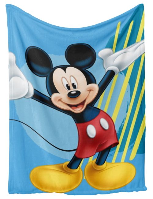 tex idea GmbH Decke Mickey Mouse Fleece 120x140 cm blau