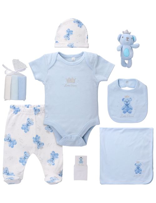 Rock A Bye Baby Boutique 10 Teile Set Teddybär blau 50/56 (Neugeborene)