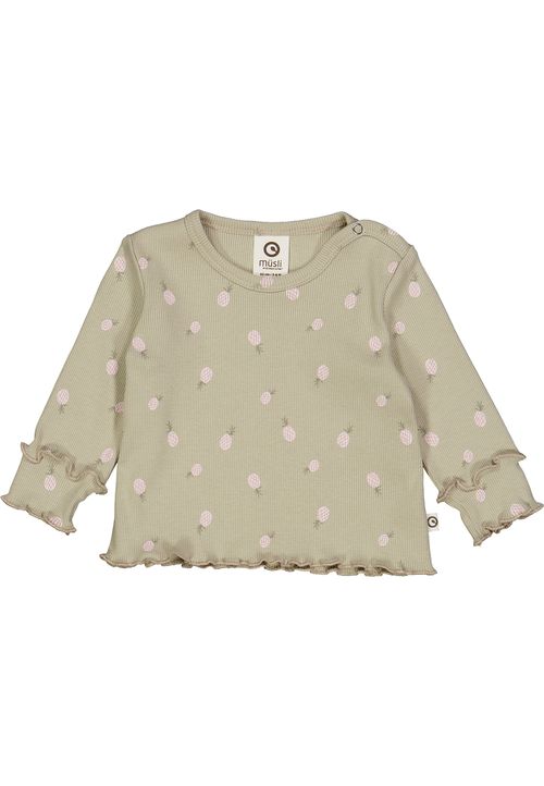 Müsli by Green Cotton Babylangarmshirt Print grün 74