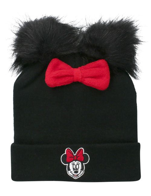 Disney Mütze Minnie Mouse Strick Bommel rot 110/116 (5-6 Jahre)