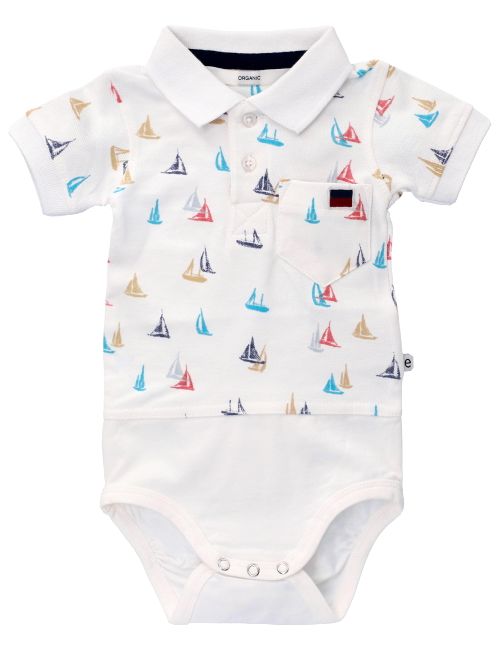 Ebbe Kids Body White Sailingboat 68 (3-6 Monate)