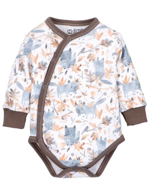 NINI Wickelbody Fuchs weiß 68 (3-6 Monate)