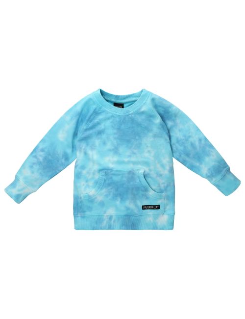Villervalla Pullover Tie-Dye blau