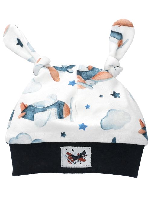 NINI Mütze Flugzeug weiß