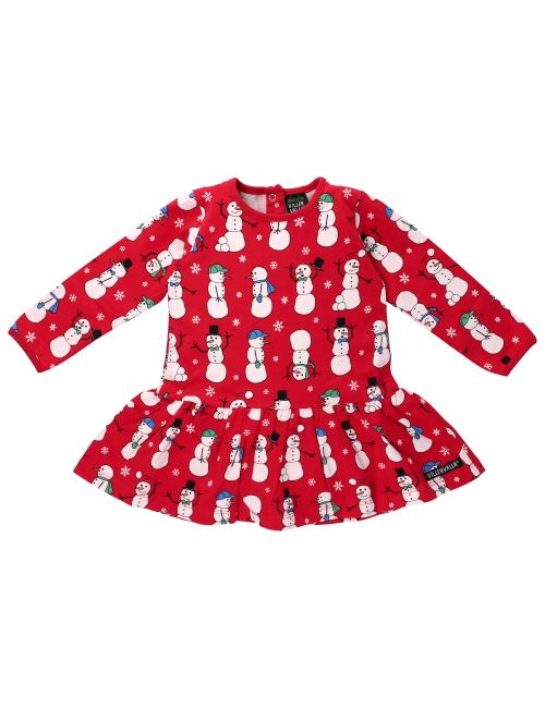 Villervalla Kleid Schneemann rot 80 (9-12 Monate)