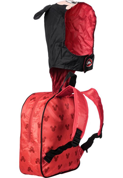 Disney Mickey Mouse Clever-Hooded Rucksack 26x31x11 cm rot schwarz Onesize Kinder