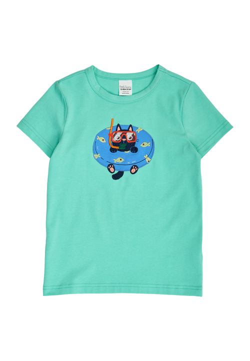 Green Cotton T-Shirt gruen 86