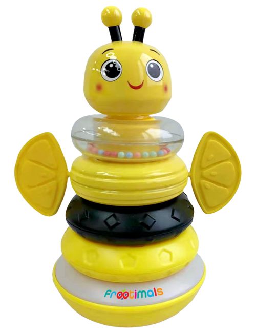 Kids Euroswan Frootimals Ringpyramide Biene Bizzy LemonBee 23x17x12 cm 9+ Monate gelb