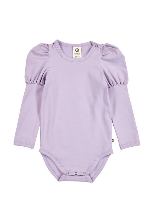 Green Cotton Langarmbody lila 80