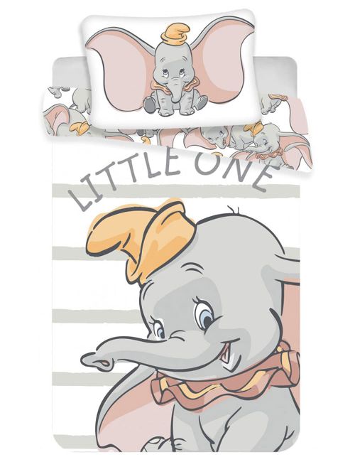 Disney Bettwäsche Dumbo Streifen 135x100 cm weiß