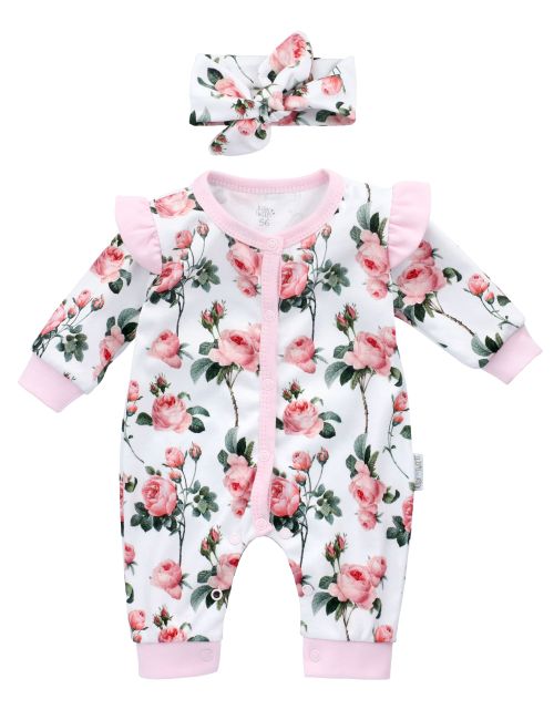 Baby Sweets 2 Teile Set Schleife Floral rosa 80 (9-12 Monate)
