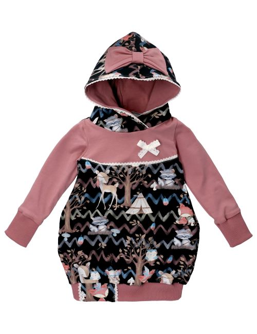 Land-Juwelen Kleid Waldtiere Handmade Schwarz 86 (12-18 Monate)