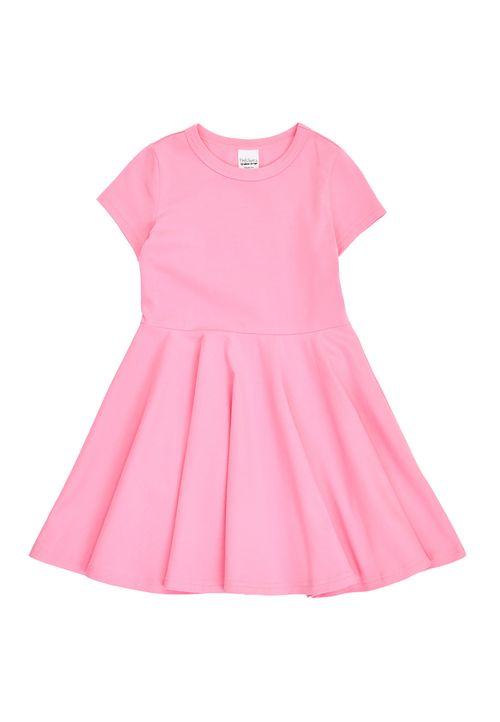 Green Cotton Sommerkleid pink 122