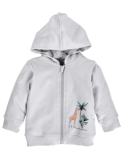 NINI Jacke Giraffe Kapuze grau 56 (Neugeborene)