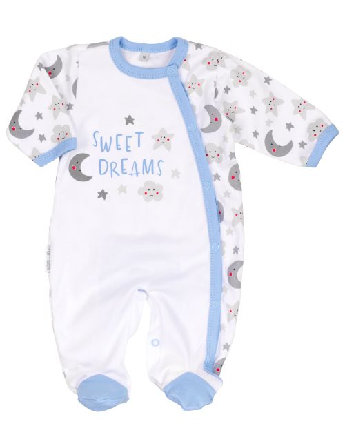 Baby Sweets Strampler Mond Sweet Dreams Jungen Sterne blau 56 (Neugeborene)