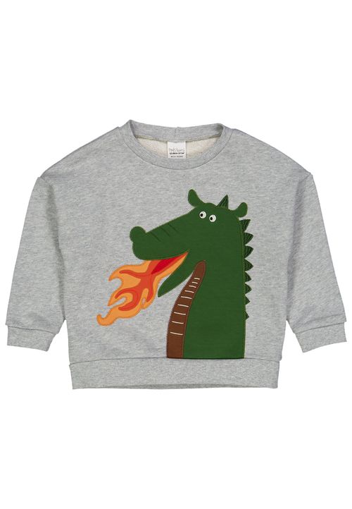 Fred s World by Green Cotton Sweatshirt Unifarben grau 92