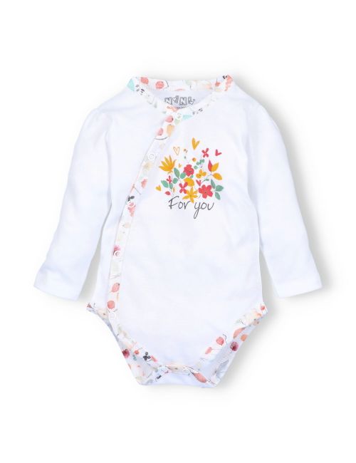 NINI Wickelbody Floral weiß