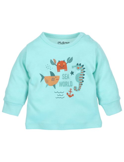 NINI T-shirt à manches longues Faune Marine Bleu